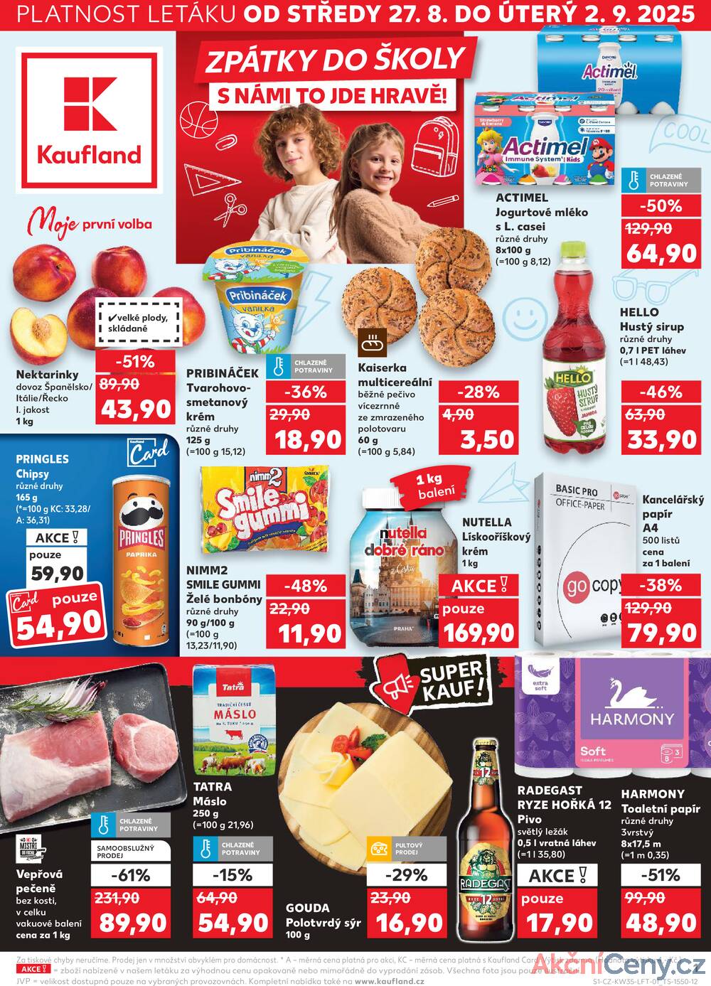 Leták Kaufland - Kaufland 27.8. - 2.9. - Kaufland - Praha 4 (Michle) - strana 1