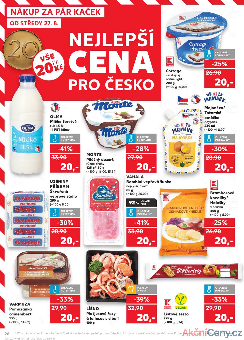 Leták Kaufland - Kaufland 27.8. - 2.9. - Kaufland - Znojmo (Jarošova) - strana 26