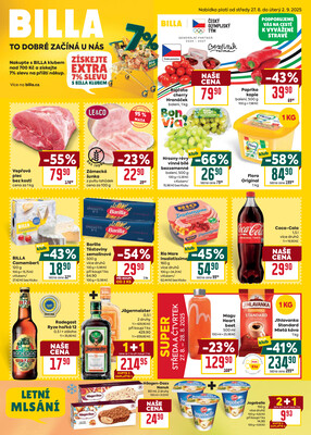 Billa malý leták od 27.8. do 2.9.2025