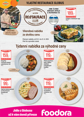 Akční leták Globus 27.8. - 2.9.2025 - Globus Jenišov u Karlových Varů