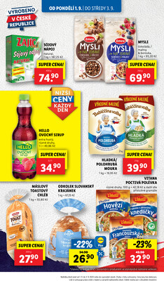 Lidl od 1.9. do 3.9.2025