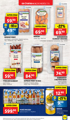 Lidl Čtvrtek od 4.9. do 7.9.2025