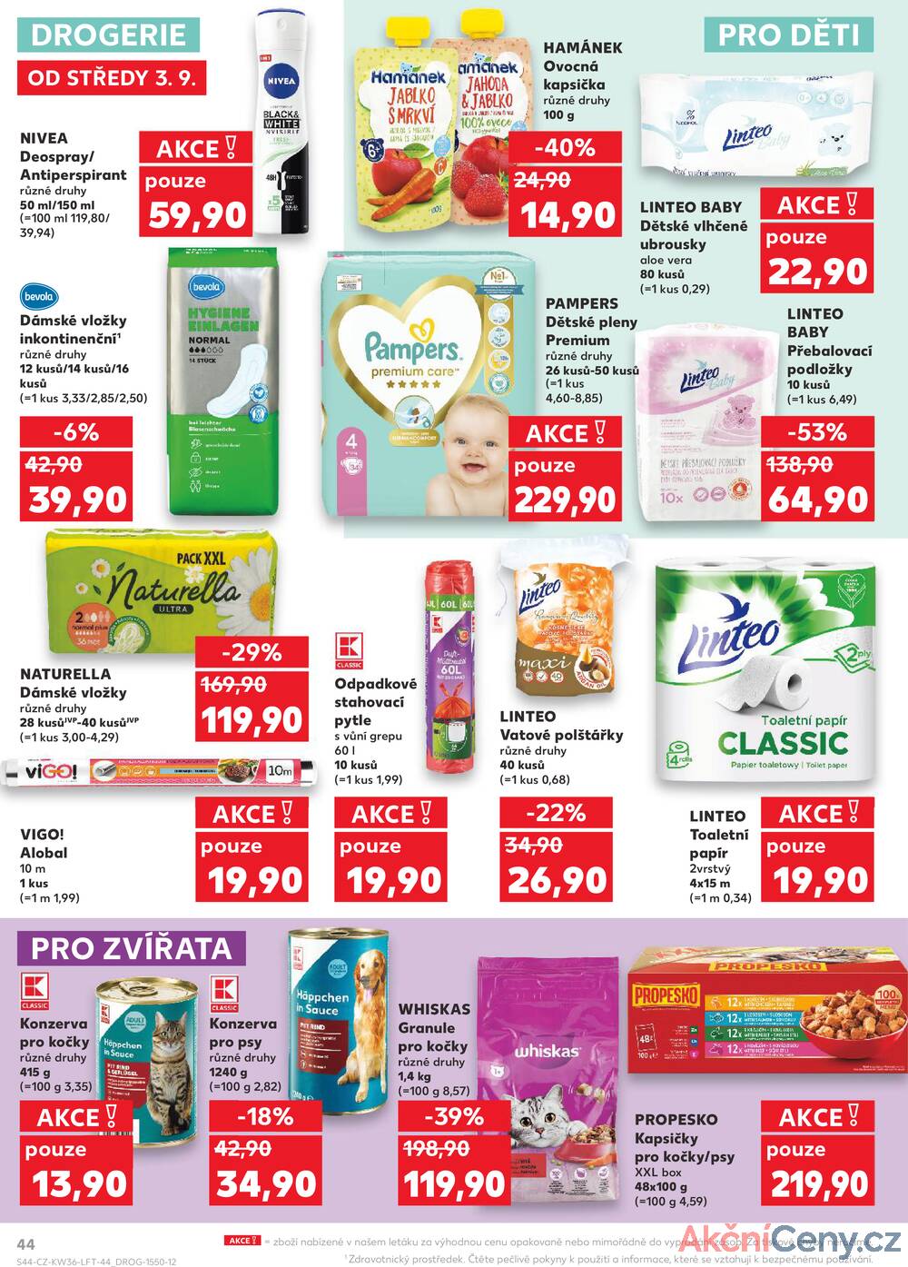 Leták Kaufland - Kaufland 3.9. - 9.9. - Kaufland - Třeboň - strana 44