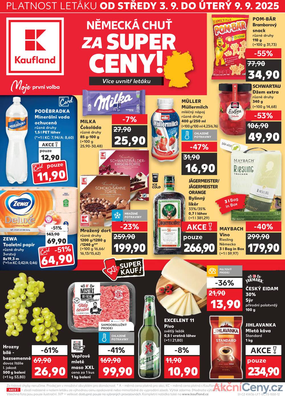 Leták Kaufland - Kaufland 3.9. - 9.9. - Kaufland Praha-Barrandov - strana 1