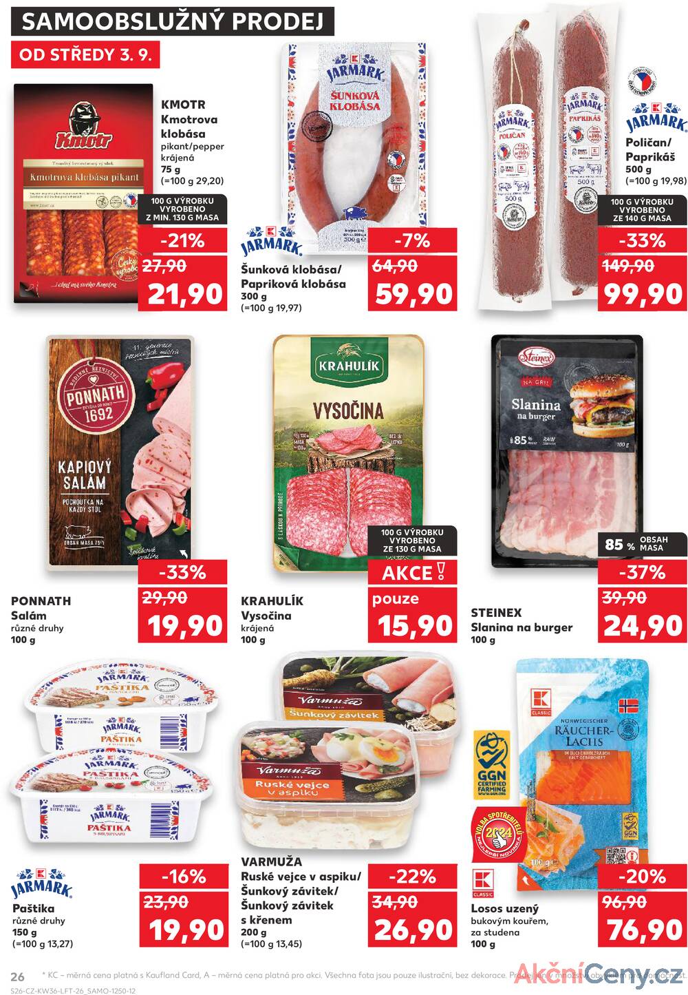 Leták Kaufland - Kaufland 3.9. - 9.9. - Kaufland Praha-Barrandov - strana 26