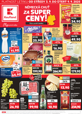 Leták Kaufland 3.9. - 9.9. - Kaufland - Znojmo (Dukelských bojovníků)