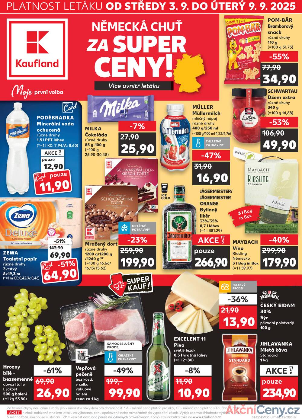 Leták Kaufland - Kaufland 3.9. - 9.9. - Kaufland - Olomouc - Štursova - strana 1