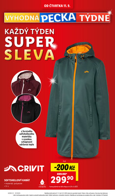 Lidl Čtvrtek od 11.9. do 14.9.2025
