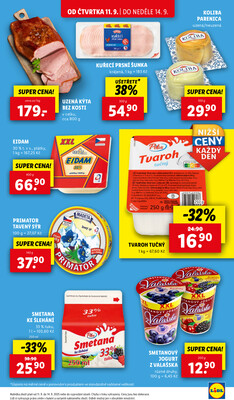 Lidl Čtvrtek od 11.9. do 14.9.2025