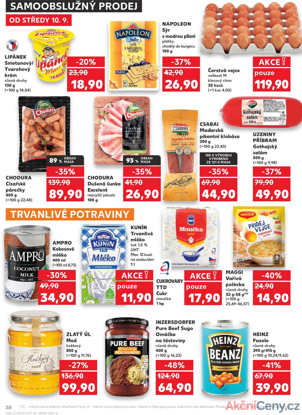 Leták Kaufland - Kaufland 10.9. - 16.9. - Kaufland - Pelhřimov - strana 38
