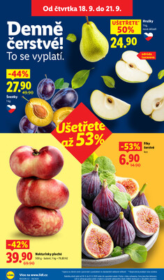 Lidl Čtvrtek od 18.9. do 21.9.2025