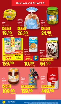 Lidl Čtvrtek od 18.9. do 21.9.2025