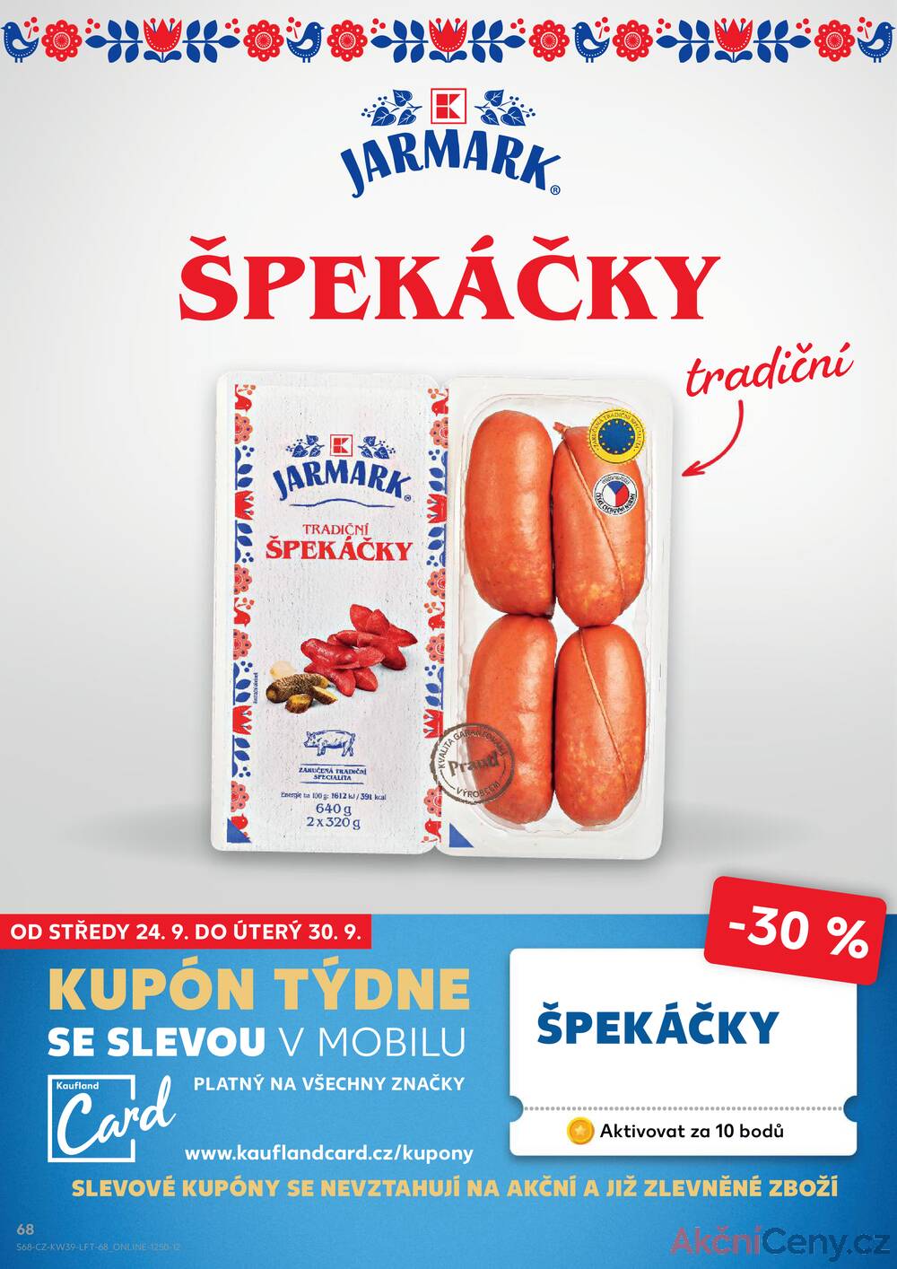 Leták Kaufland - Kaufland 24.9. - 30.9. - Kaufland - Ostrov - Jáchymovská - strana 68