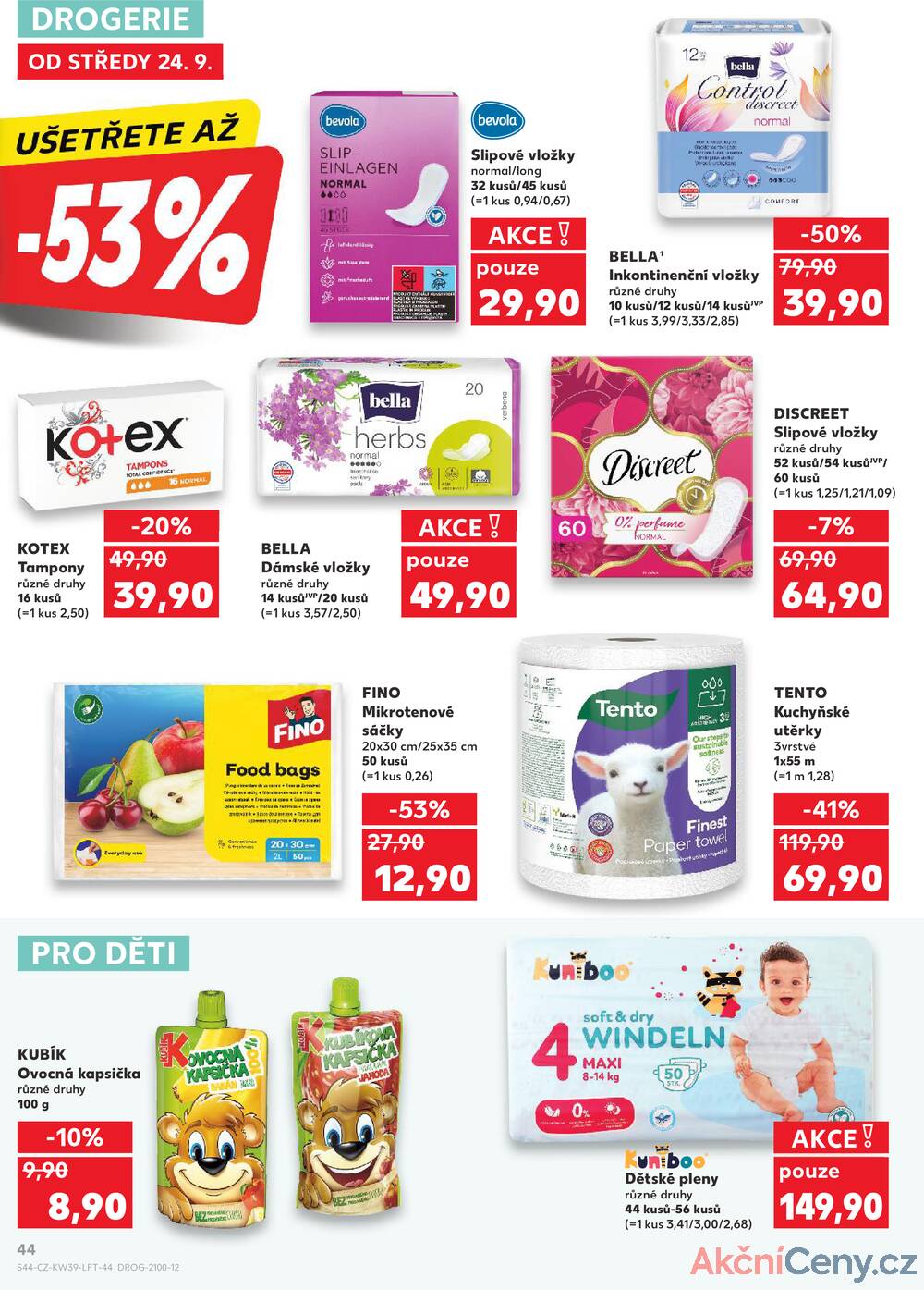 Leták Kaufland - Kaufland 24.9. - 30.9. - Kaufland - Plzeň (Sukova) - strana 44