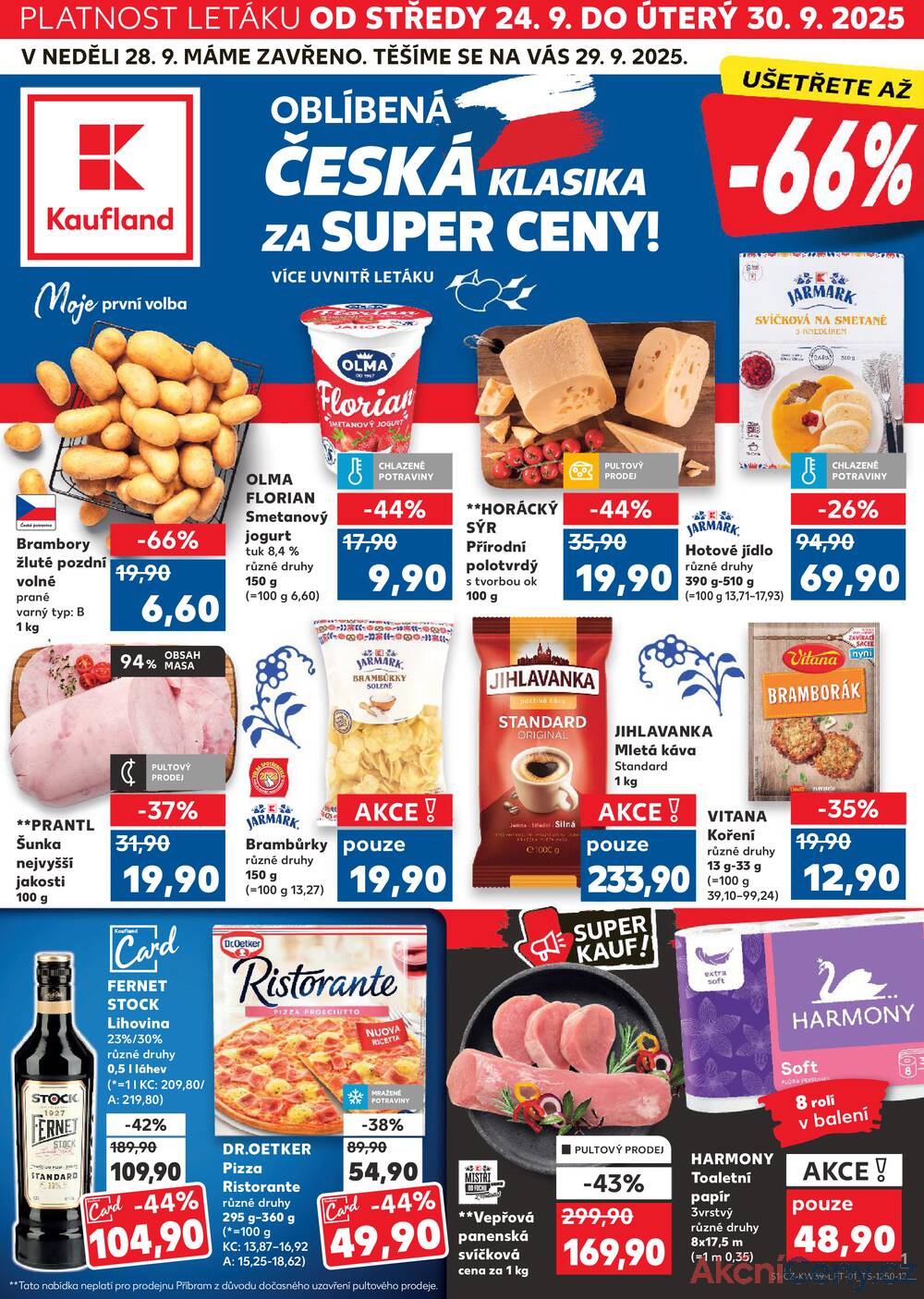 Leták Kaufland - Kaufland 24.9. - 30.9. - Kaufland - Šternberk - strana 1