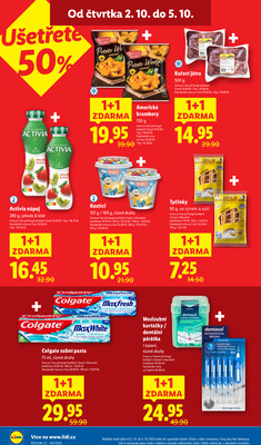 Lidl Čtvrtek od 2.10. do 5.10.2025