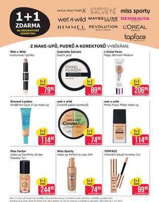 Teta drogerie 1+1 zdarma na dekorativní kosmetiku od 30.9. do 7.10.2025