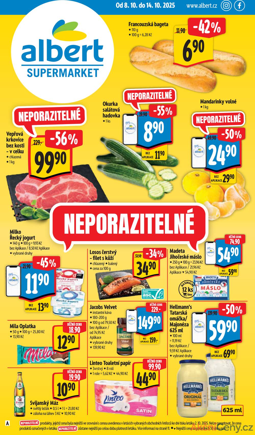 Leták Albert - Albert Supermarket Jihomoravský od 8.10. do 14.10.2025 - strana 1