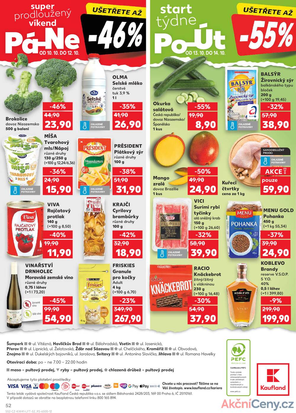 Leták Kaufland - Kaufland 8.10. - 14.10. - Kaufland - Znojmo (Jarošova) - strana 52