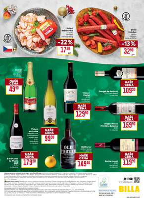 Billa katalog Vánoce od 22.10. do 11.11.2025