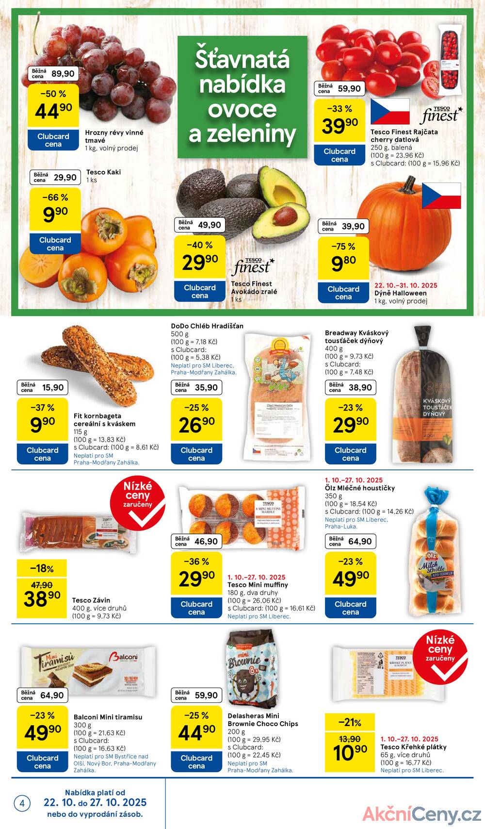 Leták Tesco - Tesco supermarkety od 22.10. do 28.10.2025 - strana 4 Leták Tesco - Tesco supermarkety od 22.10. do 28.10.2025 - strana 4