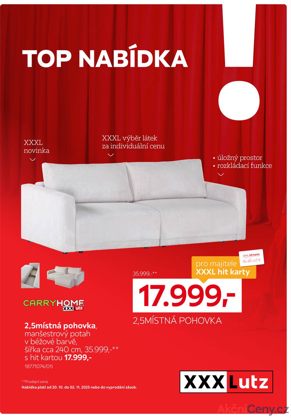 Leták XXXLutz - XXXLutz Top nabídka 20.10. - 2.10. - strana 3