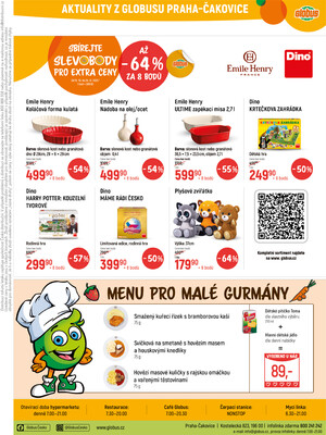 Akční leták Globus 22.10. - 27.10.2025 - Globus Praha - Čakovice