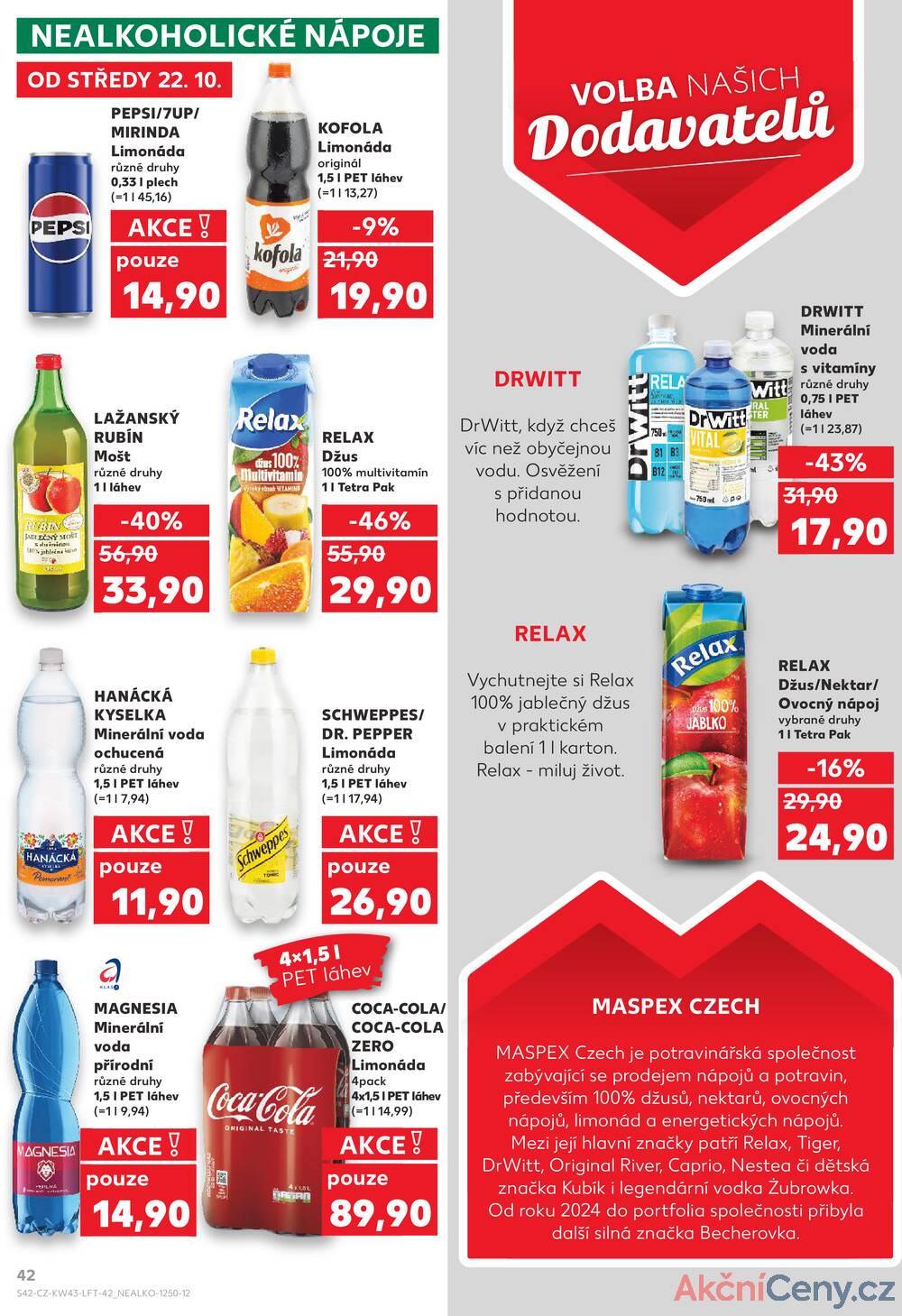 Leták Kaufland - Kaufland 22.10. - 27.10. - Kaufland - Prostějov (Okružní ulice) - strana 42