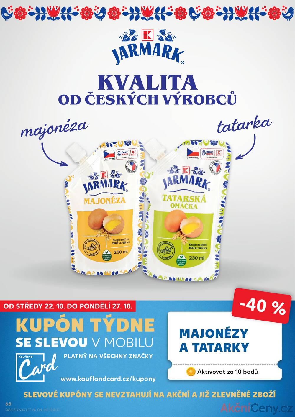 Leták Kaufland - Kaufland 22.10. - 27.10. - Kaufland - Prostějov (Okružní ulice) - strana 68