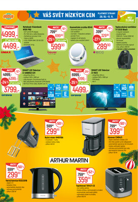 Akční leták Globus 29.10. - 4.11.2025 - Globus České Budějovice