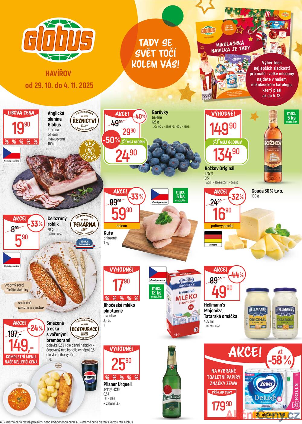 Leták Globus - Akční leták Globus 29.10. - 4.11.2025 - Globus Havířov - strana 1