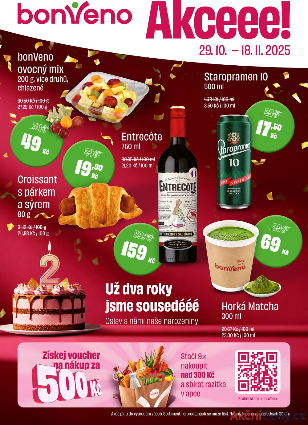 Leták BonVeno  - BonVeno  od 29.10. do 18.11.2025 - strana 1