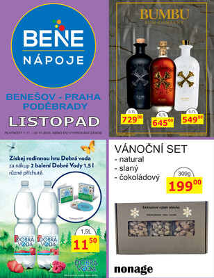 BENE Nápoje od 1.11. do 30.11.2025
