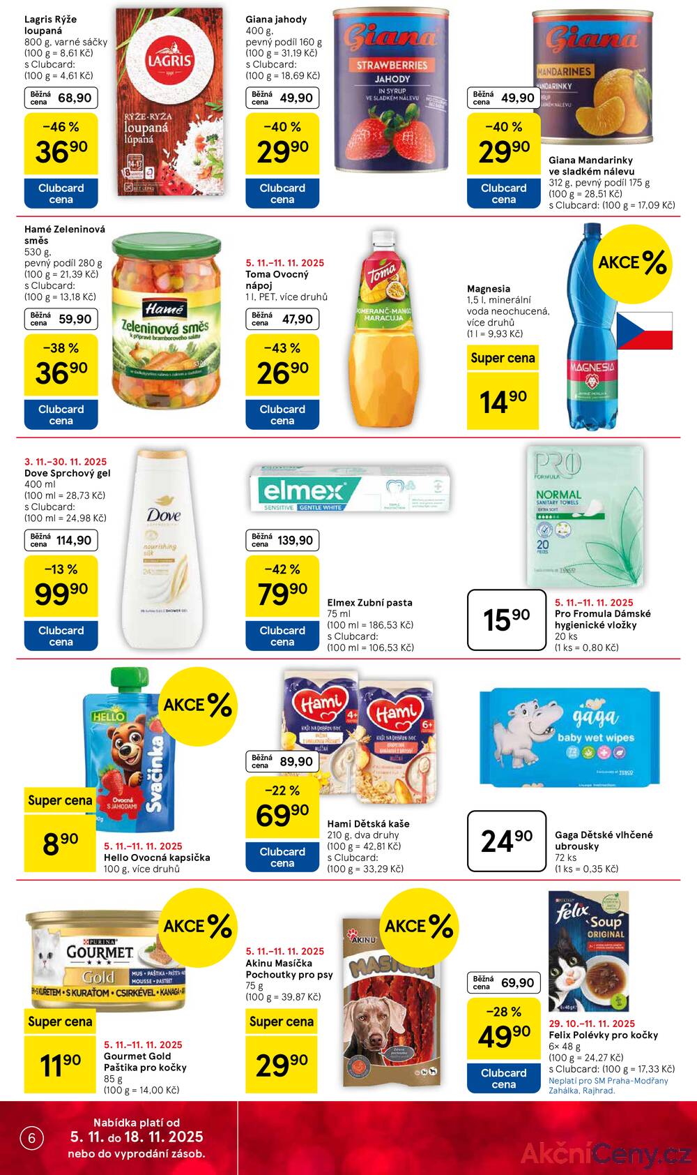 Leták Tesco - Tesco supermarkety od 5.11. do 11.11.2025 - strana 6 Leták Tesco - Tesco supermarkety od 5.11. do 11.11.2025 - strana 6