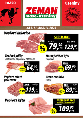 ZEMAN maso-uzeniny : 2 letáky