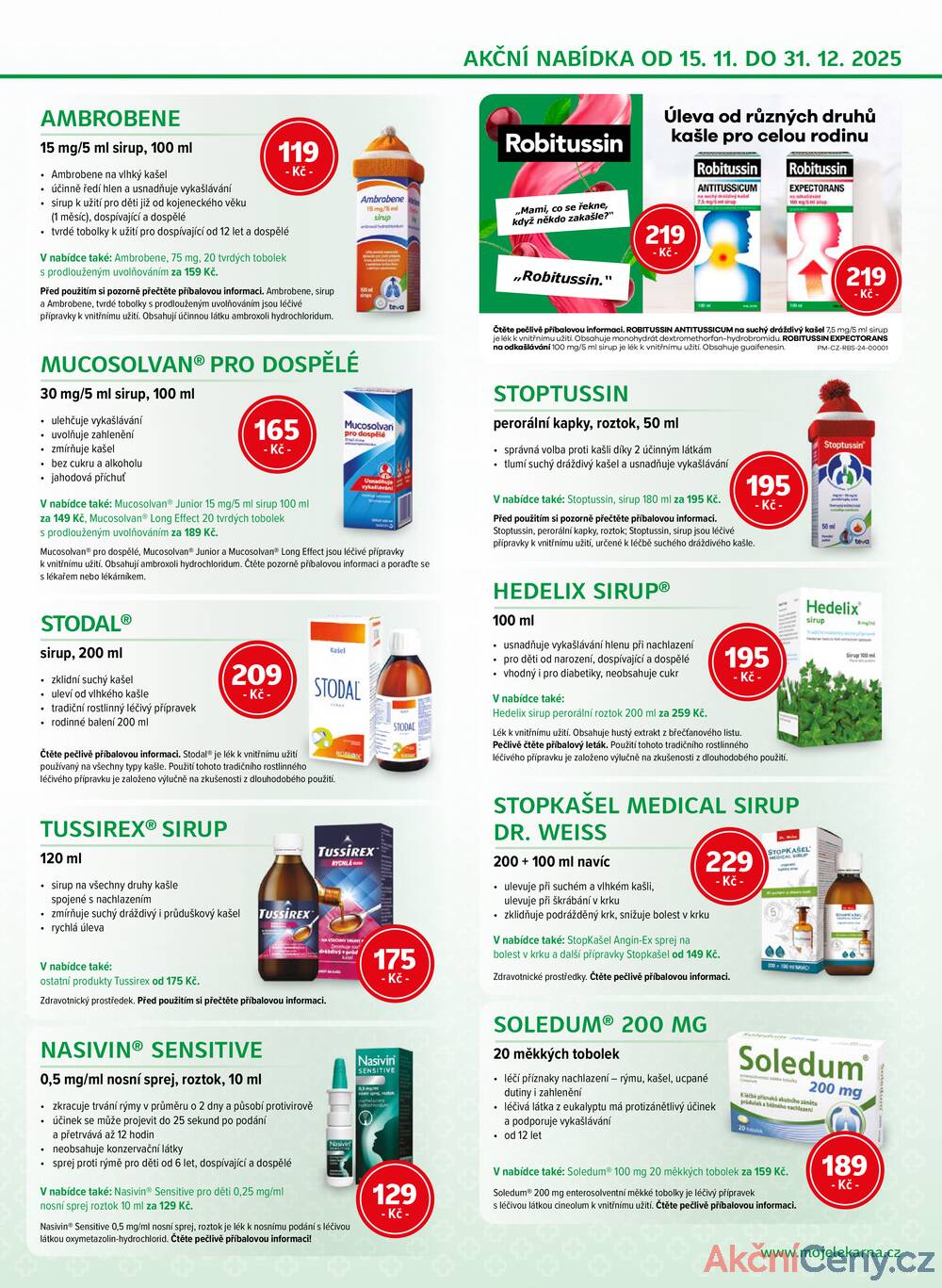 Leták mojelekarna.cz
platný do 31.12.2025 - strana 3