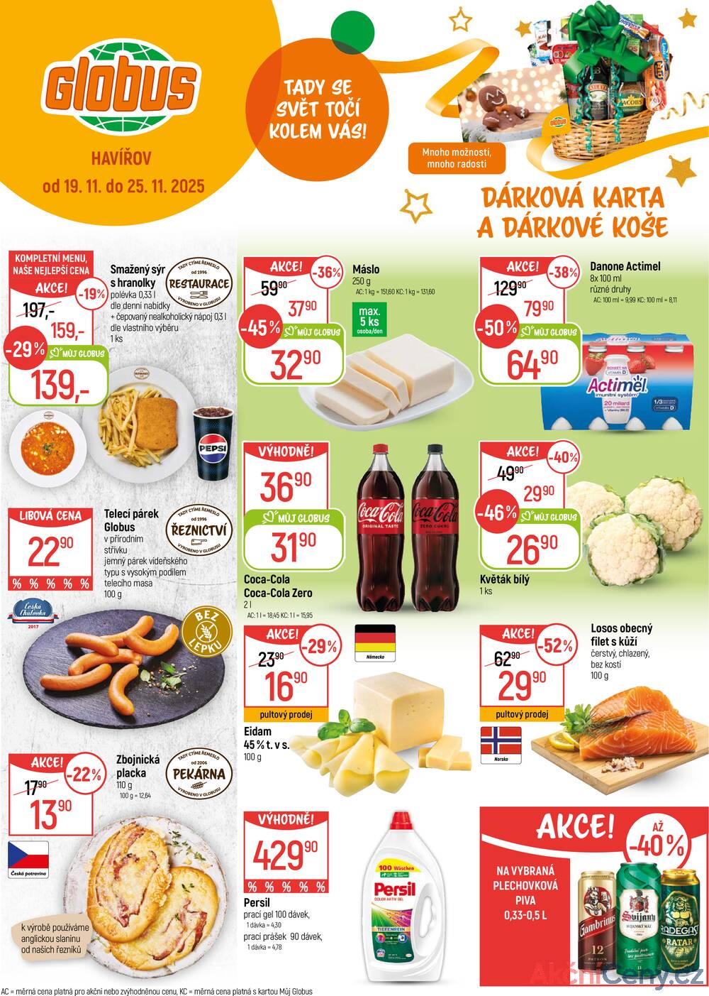 Leták Globus - Akční leták Globus 19.11. - 25.11.2025 - Globus Havířov - strana 1