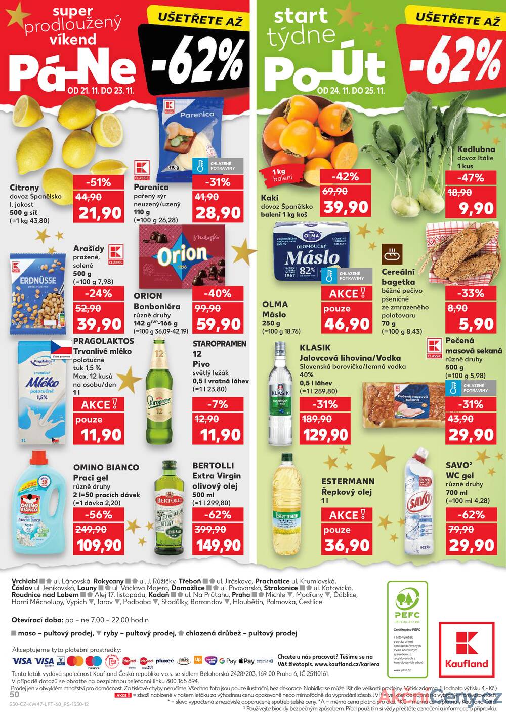 Leták Kaufland - Kaufland 19.11. - 25.11. - Kaufland - Praha 3 (Jarov) - strana 50