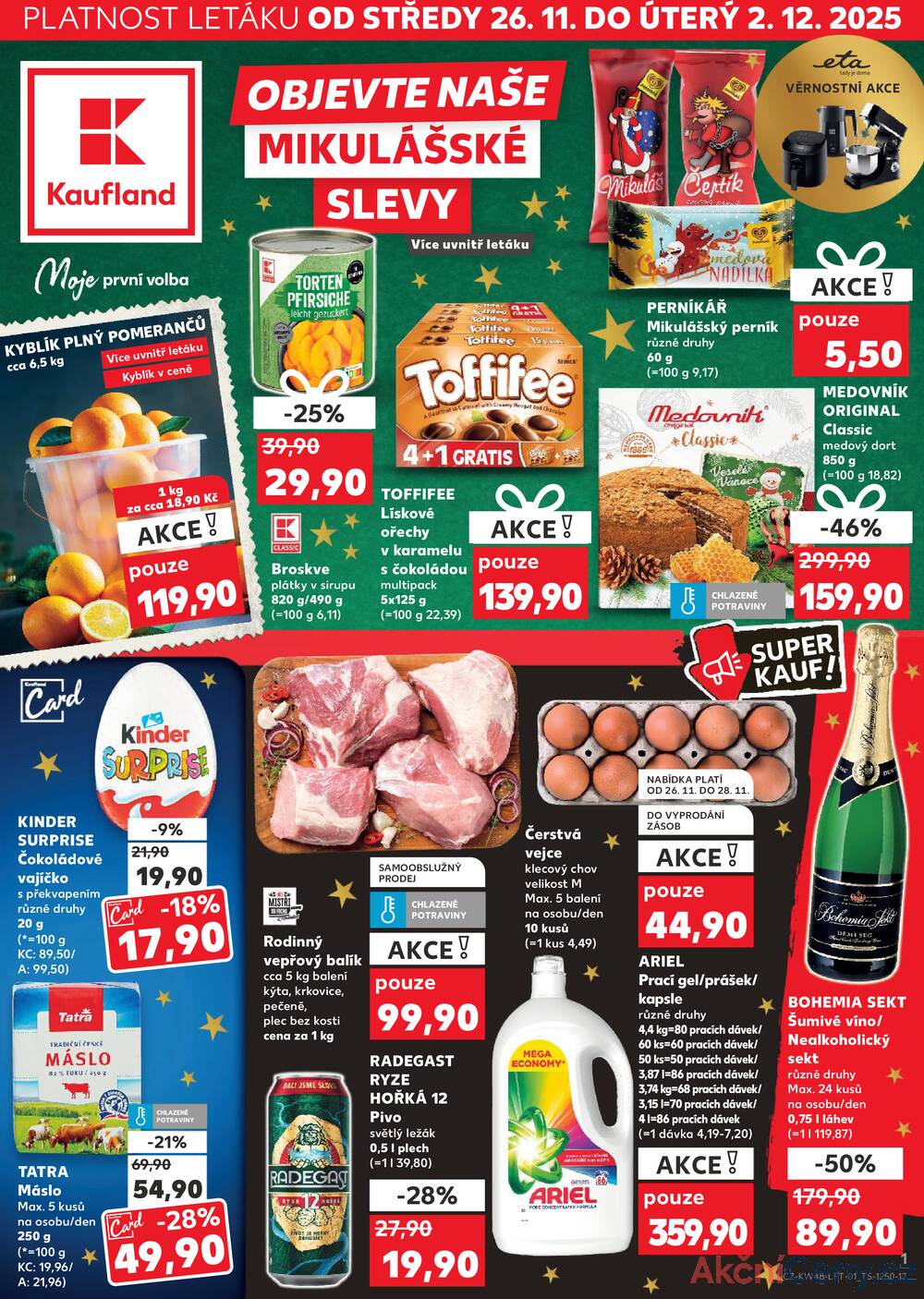Leták Kaufland - Kaufland 26.11. - 2.12. - Kaufland - Jindřichův Hradec - strana 1