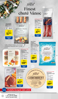 Tesco malé hypermarkety Delikatesy od 1.12. do 31.12.2025