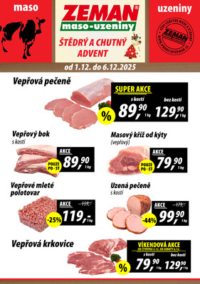 ZEMAN maso-uzeniny : 2 letáky