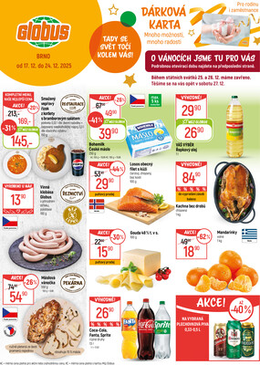 Leták Akční leták Globus 17.12. - 24.12.2025 - Globus Brno Ivanovice