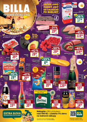 Leták Billa malý leták od 27.12. do 31.12.2025