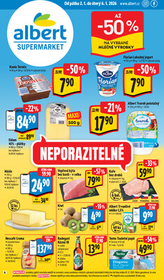 Leták Albert Supermarket Jihomoravský od 2.1. do 6.1.2026