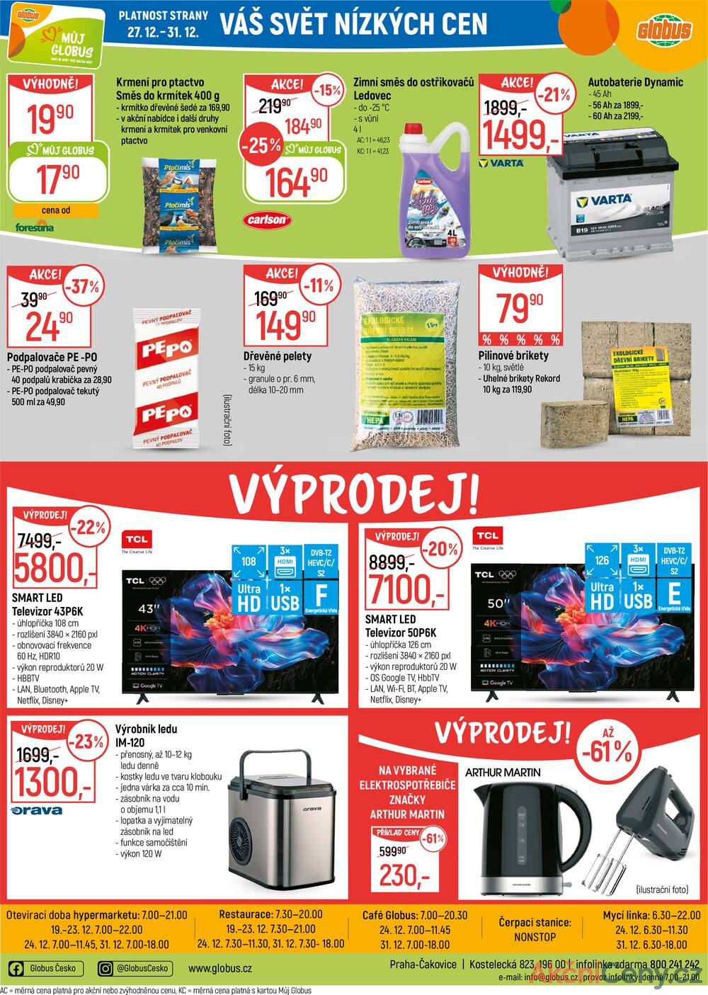Leták Globus - Akční leták Globus 27.12. - 31.12.2025 - Globus Praha - Čakovice - strana 23