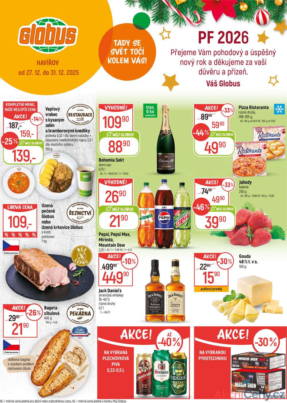 Leták Globus - Akční leták Globus 27.12. - 31.12.2025 - Globus Havířov - strana 1