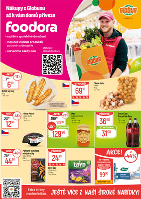 Akční leták Globus 2.1. - 6.1.2026 - Globus Praha - Centrum Černý Most