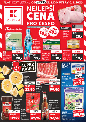 Leták Kaufland 2.1. - 6.1. - Kaufland - Plzeň (Sukova)
