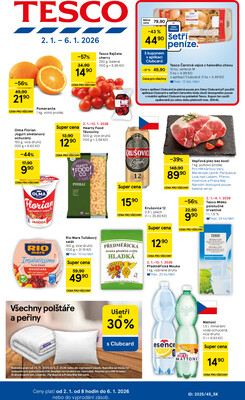 Leták Tesco malé hypermarkety od 2.1. do 6.1.2026
