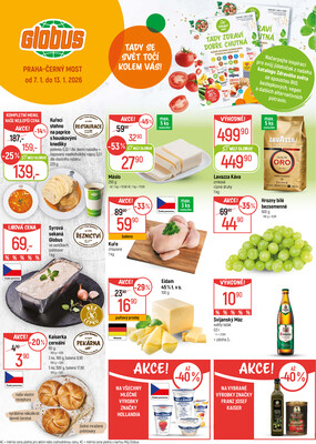 Leták Akční leták Globus 7.1. - 13.1.2026 - Globus Praha - Centrum Černý Most